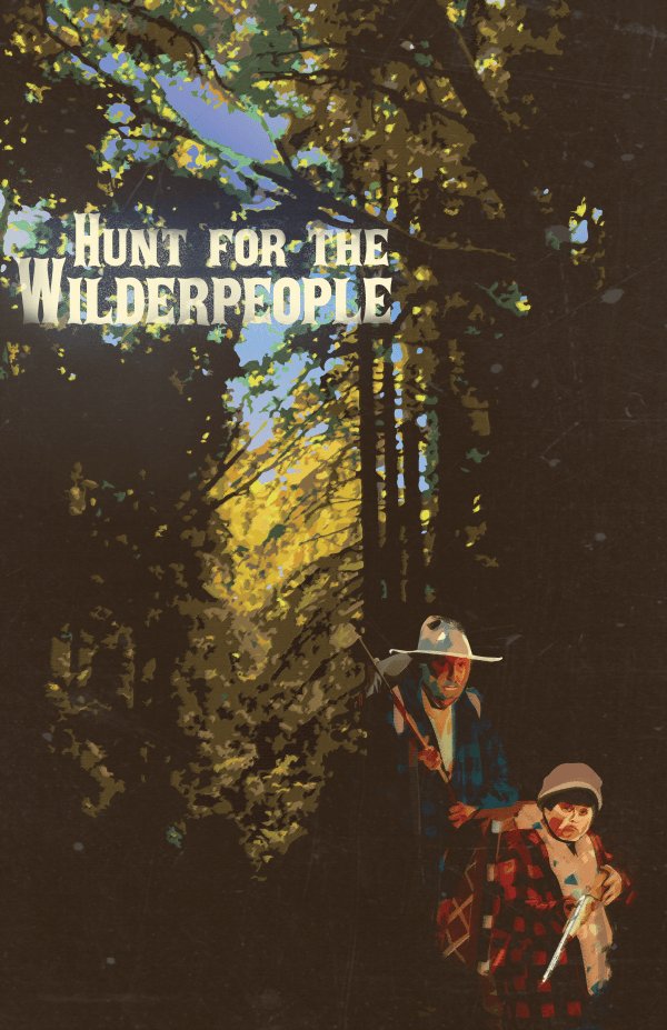Hunt for the Wilderpeople illustrated film poster