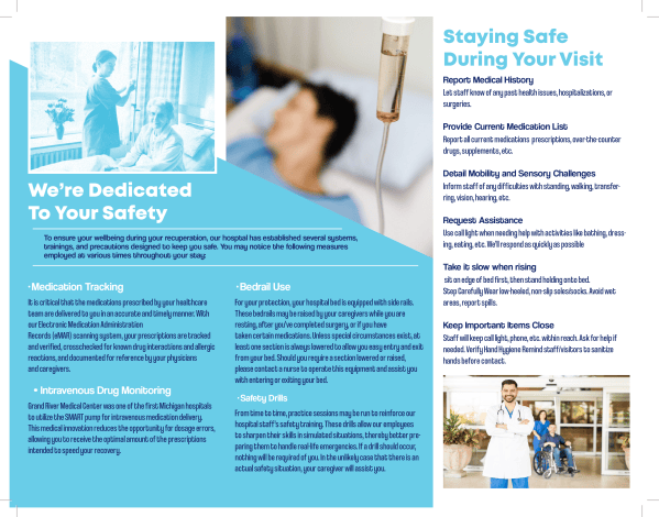Patient Safety brochure, inside panels