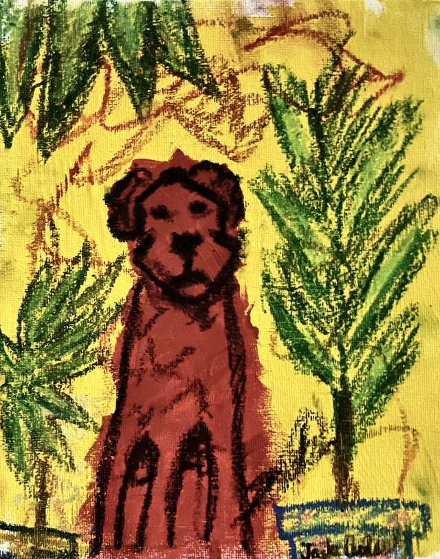 Rad Dog · 9x12 Acrylic and Pastel on Canvas Board · 2022
