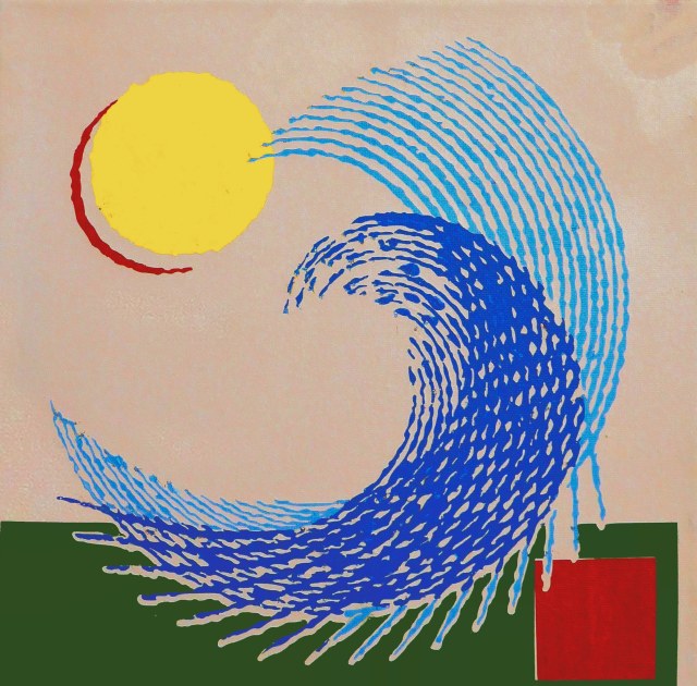 Wave · 12x12 Acrylic on Canvas · 2025