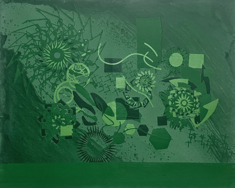 
True Green #3 · 24x30 Acrylic on Canvas · 2024
