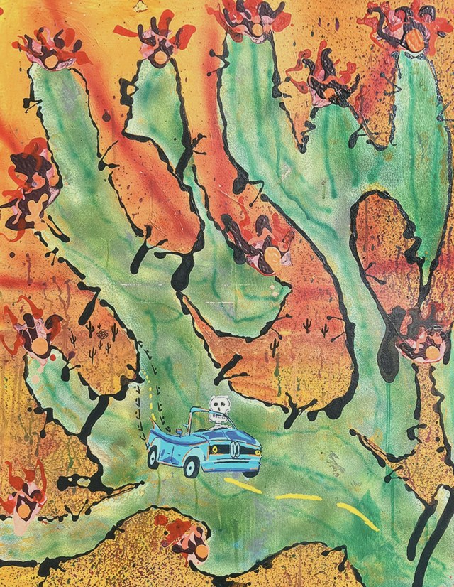 Cactus Drive · 20x30 Acrylic on Canvas · 2024