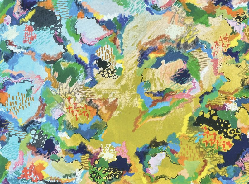 
Joyce · 30x40 Acrylic and Crayon on Canvas · 2024 · Collection of Grand Valley State University