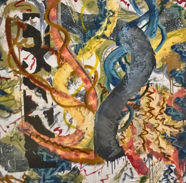 Clutter 2: Helix · 48x48 Mixed Media · 2023