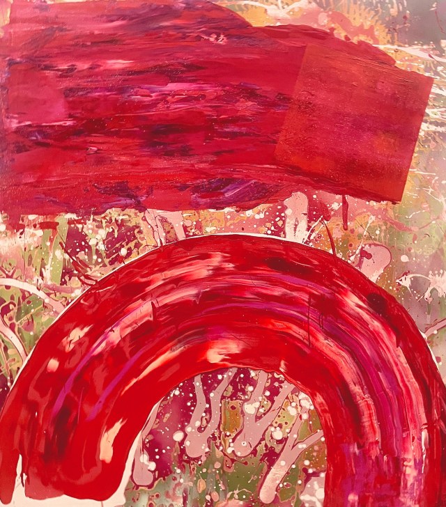 Starfall · Acrylic and Spray Paint on Canvas · 2023