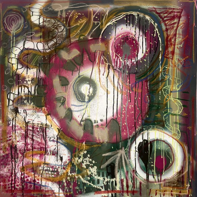 Clutter 1: Resurgence · 30x30 Mixed Media · 2023